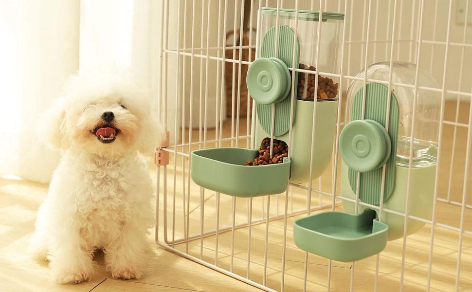 ゲージ用 餌入れ 水入れ 猫用 自動給水器 給餌器 ペットフードボウル ゲージ固定式 猫 犬 えさ 容器 倒れない フードディスペンサー 食べやすい 成猫中型犬 小型犬 幼猫 おしゃれ 食器台 猫用品 可愛い ペット食器台 うさぎ 小動物 室内ペット 給水器 - 楽カート