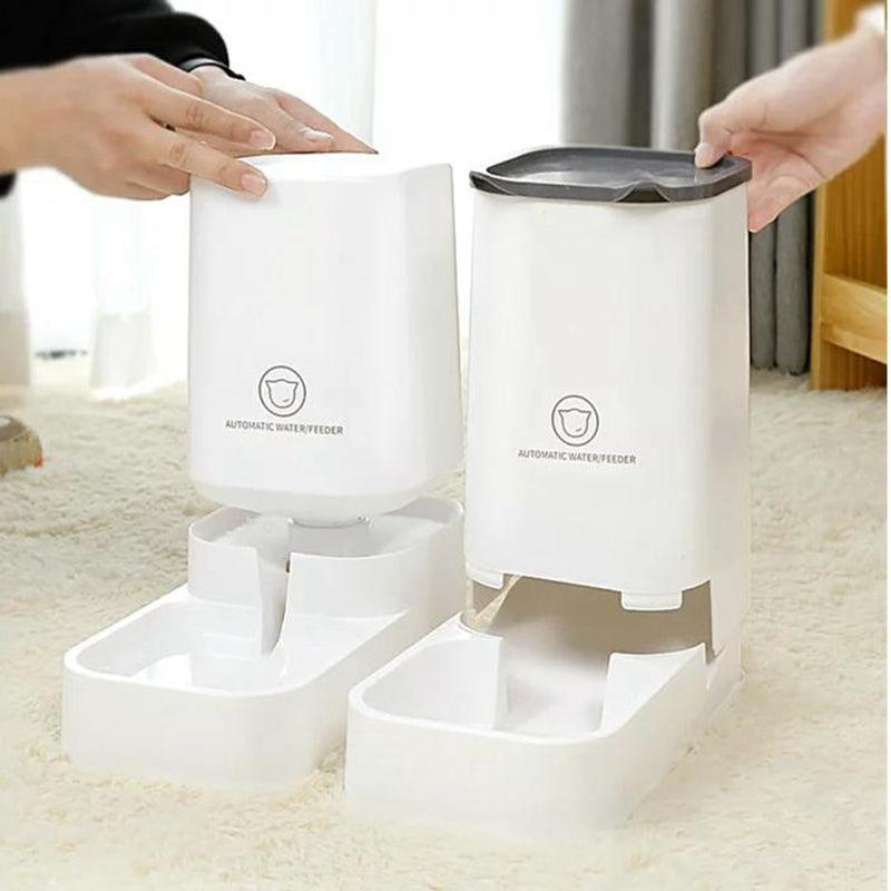 猫餌皿 ペット 自動給水器 と 自動給餌器 2セット 留守 犬 猫 大容量 餌やり機 猫用品 犬用品 清潔便利 - 楽カート