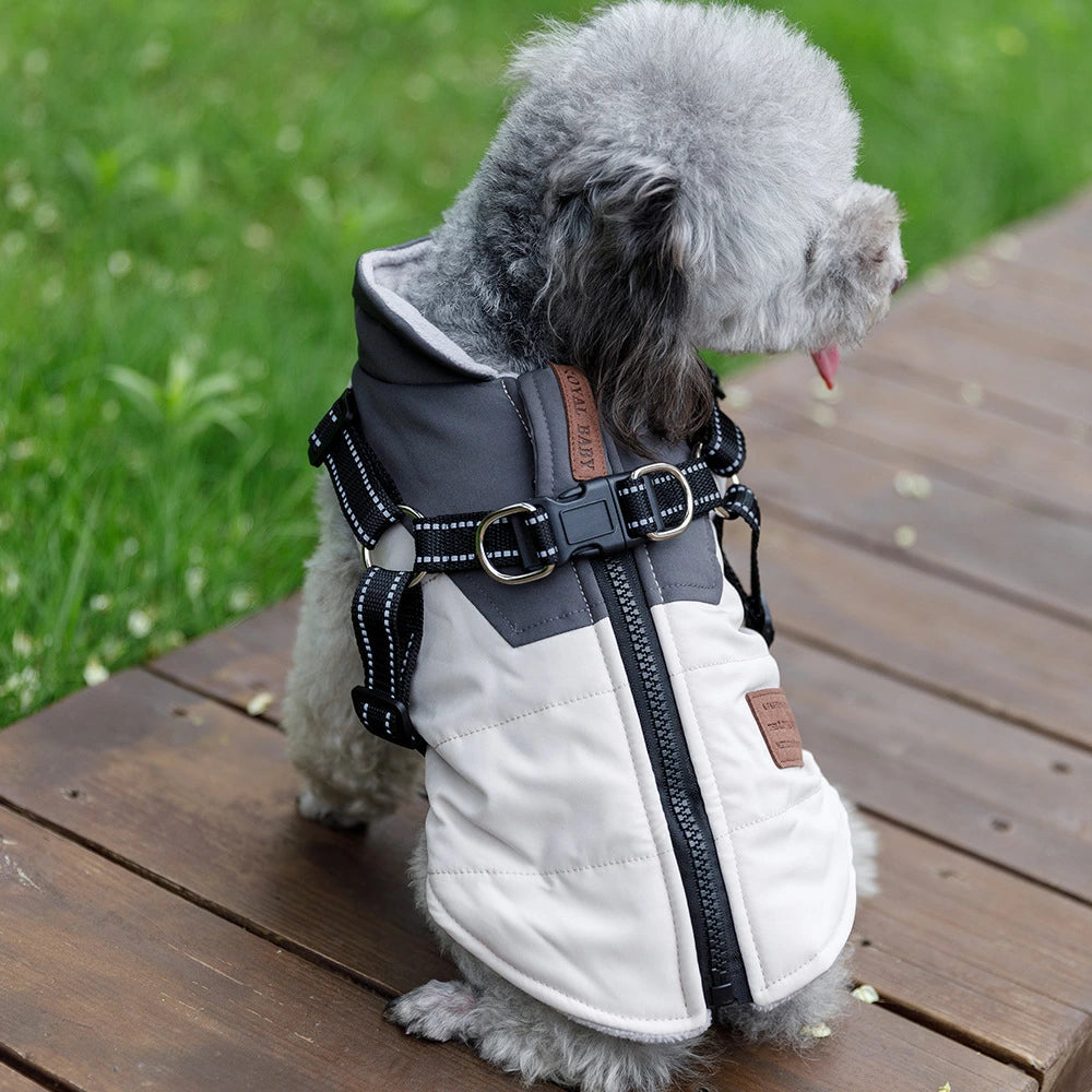 ハーネス一体型コート 犬服 犬の服 犬 服 秋冬 冬 秋服 冬服 防寒ボアドッグウェア ドッグウエア 人気 可愛い 暖かい ペット アウター コート